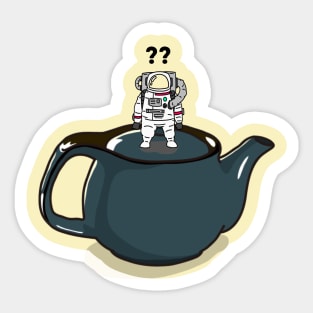 Astronaut, Space Cadet on a Tea Pot Sticker